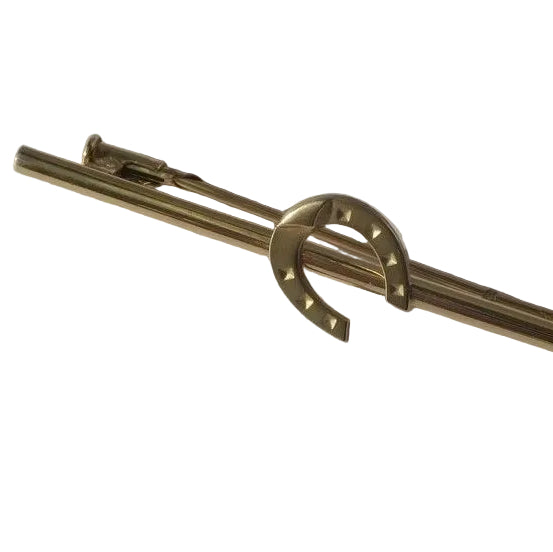 Broche connecteur fer à cheval en or jaune