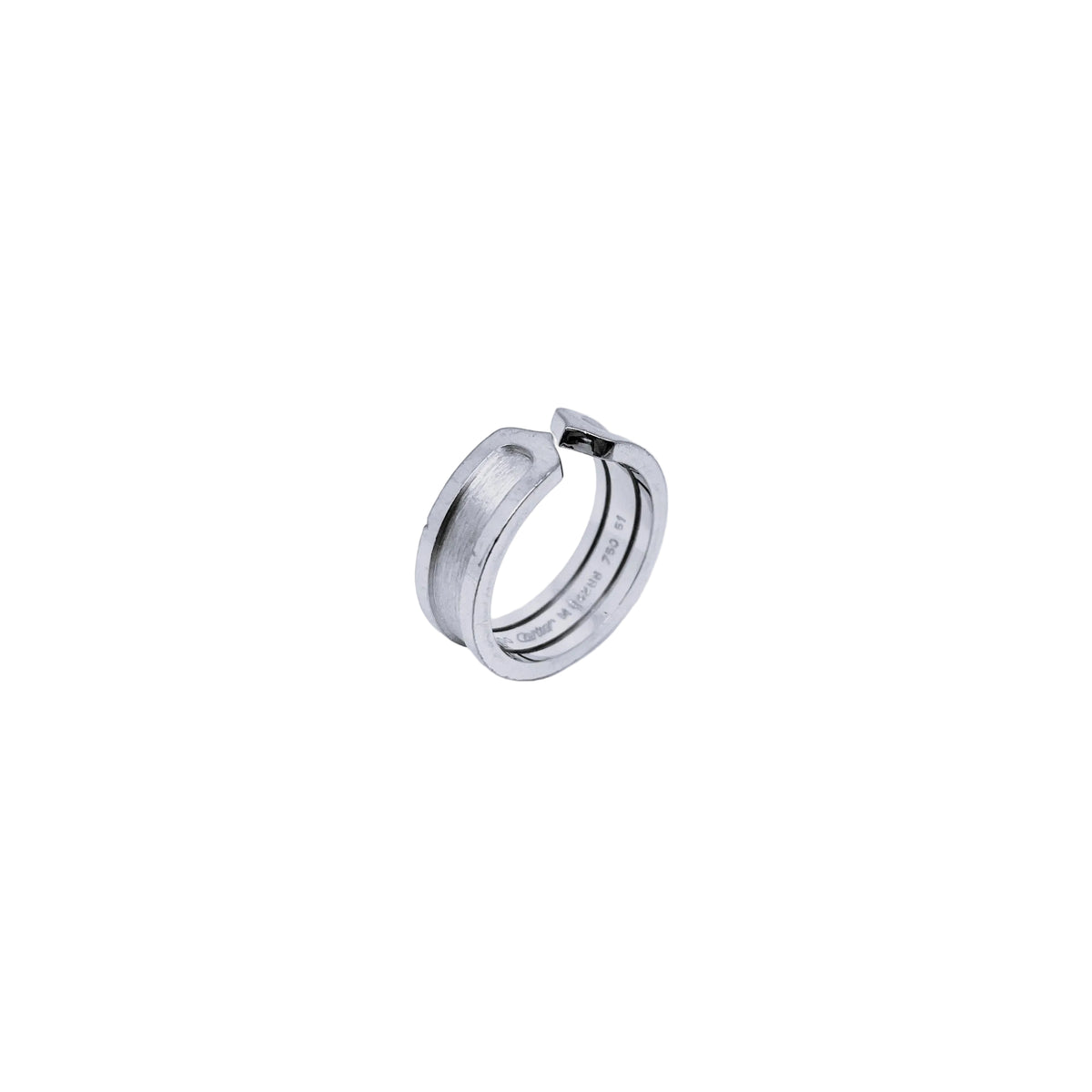 Cartier “Double C” ring in white gold