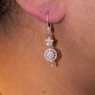 Boucles d'oreilles SUNNY Antik en or blanc. D'occasion