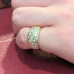 Bague en or jaune et diamants