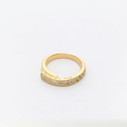 Alliance en or jaune et diamants