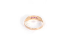 Bague bandeau rubis en or