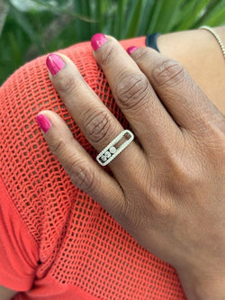 Ring MESSIKA "Classique Move pavée" in white gold