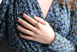 Oval Openwork Sapphire Ring