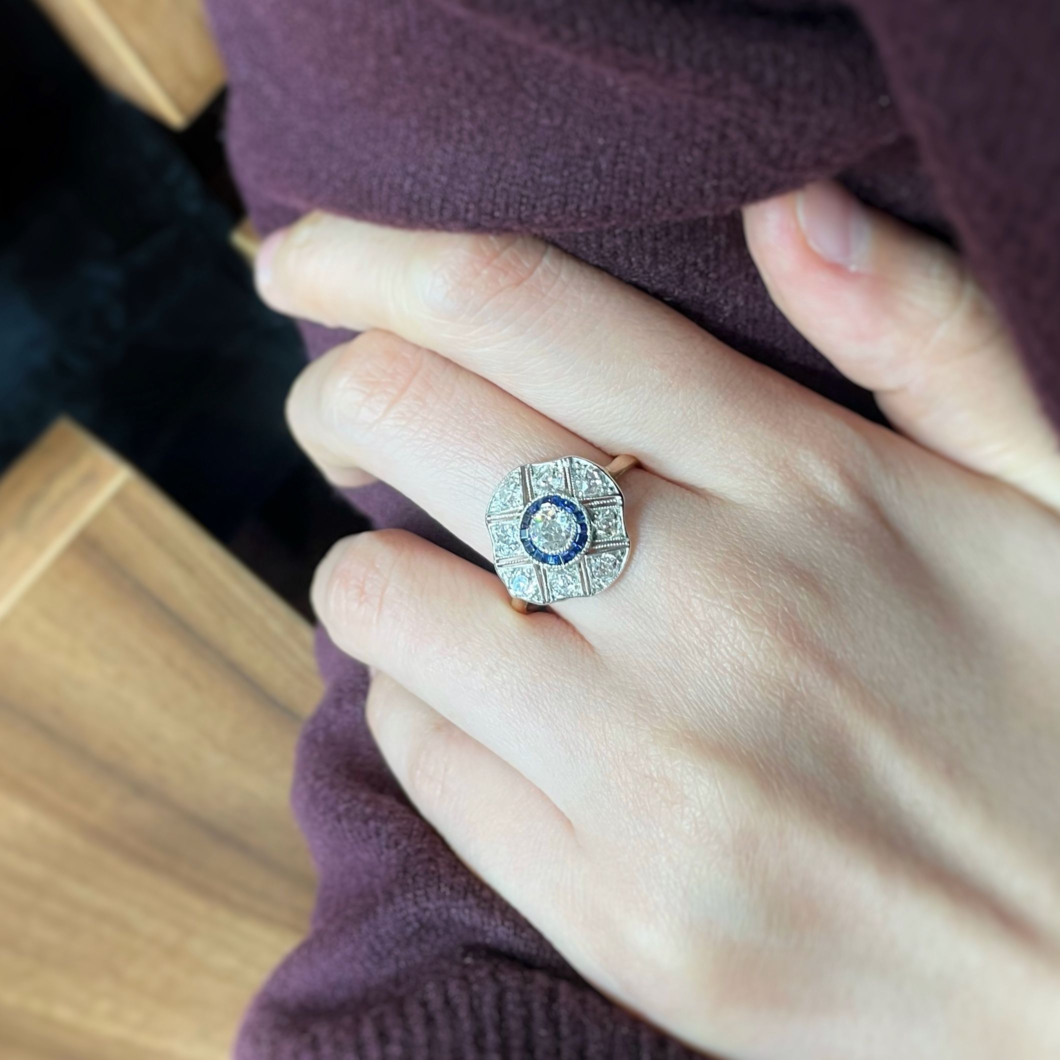 Bague - Or, Argent, Saphirs & Diamants