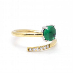 Ring RAY in yellow gold and emerald