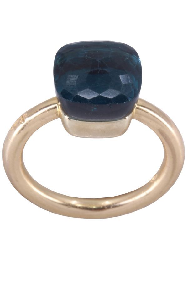 Bague POMELLATO Nudo Classic en or rose et topaze blue London