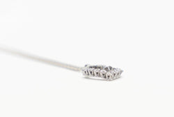 Collier maille forçat en or blanc et diamant