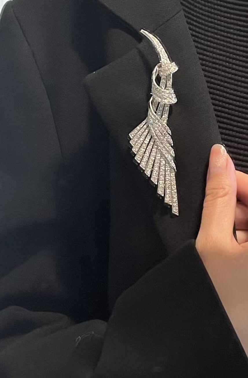 Platinum and diamond brooch, circa 1960