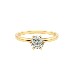 Bague Solitaire en or jaune et diamant