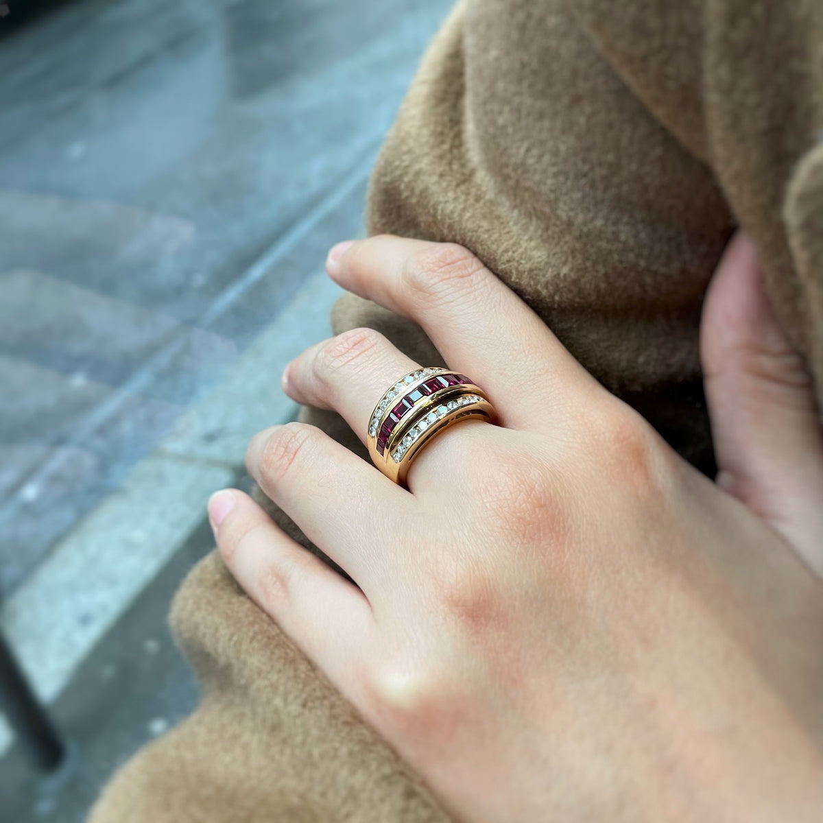 Bague - Or, Rubis & Diamants