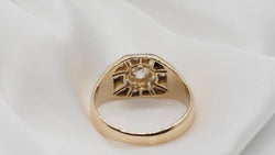 Two-tone gold and diamond ring 