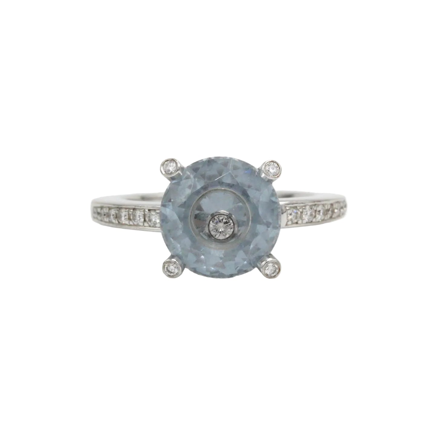 Bague Solitaire CHOPARD Happy So en or blanc et diamants