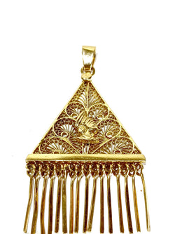 Pendentif En Or Champagne Filigrané