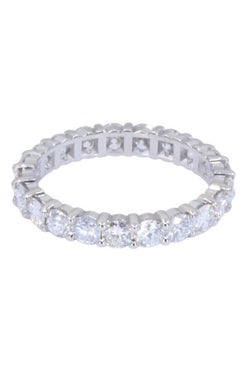 Alliance diamants en or blanc