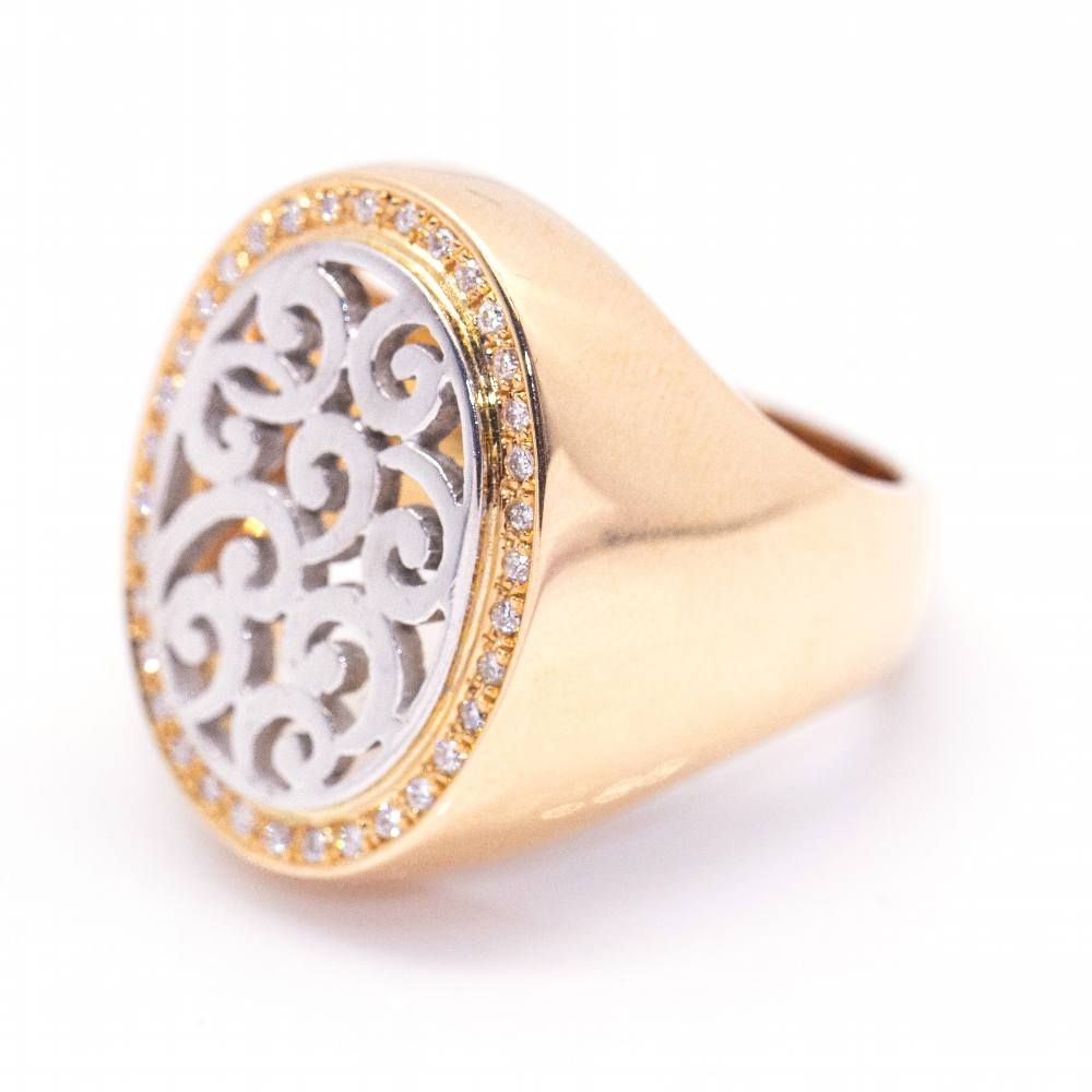 Bague SIGNAL en or bicolore et diamants
