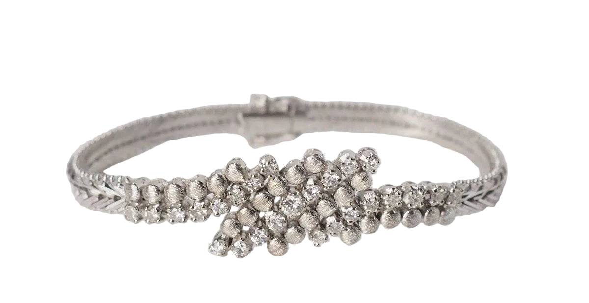 Bracelet en or blanc et diamants