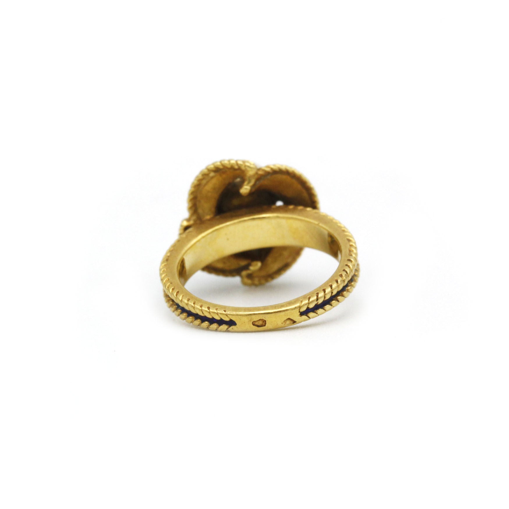 Bague - Or, perle et émail