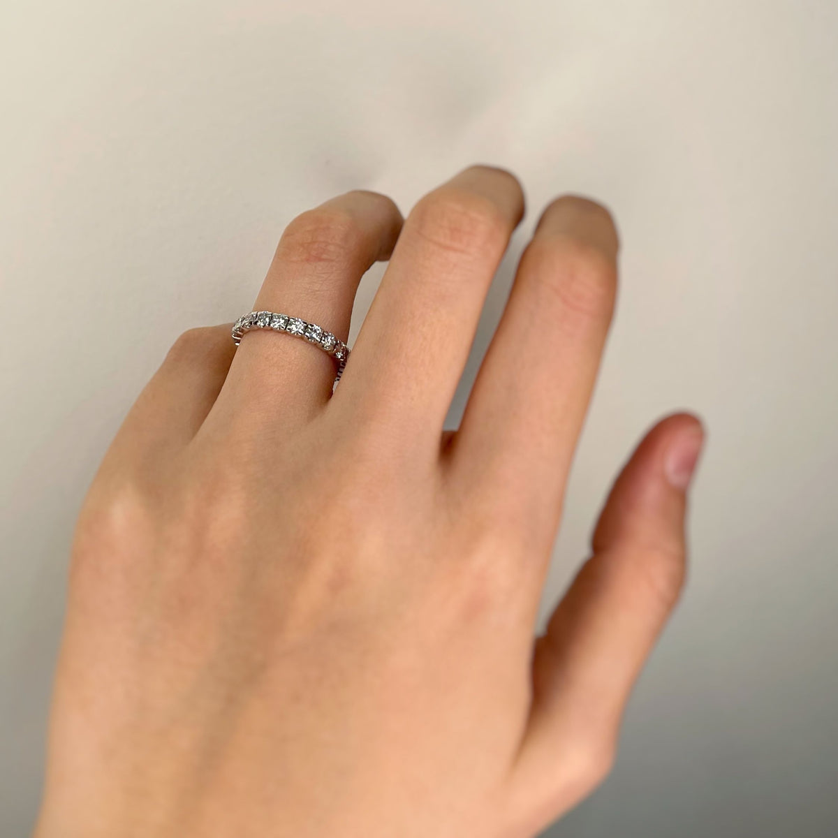 American Wedding Band - Platinum &amp; Diamonds