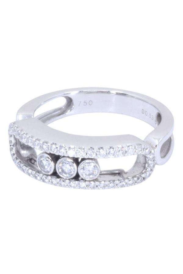 Ring MESSIKA "Classique Move pavée" in white gold