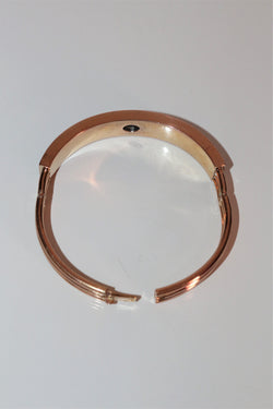 Napoleon III bracelet in pink gold and black enamel