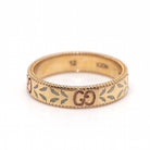 Bague GUCCI en or rose et émail d'occasion