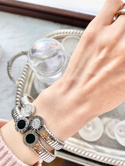 Bracelet BULGARI in steel and onyx