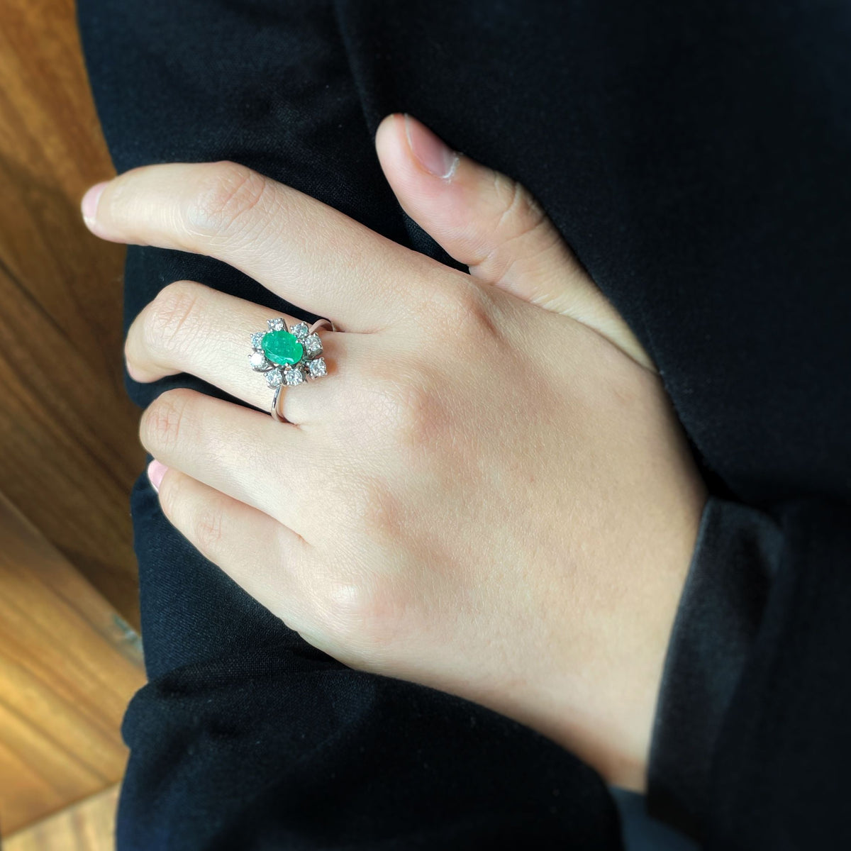Ring - Gold, Emerald &amp; Diamonds