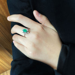 Ring - Gold, Emerald &amp; Diamonds
