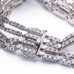 Bracelet Riviere avec 4 rangs de diamants