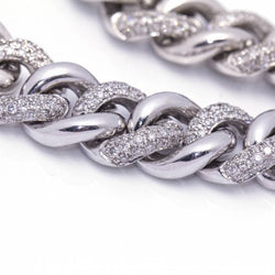 Bracelet Mesh white gold and diamonds