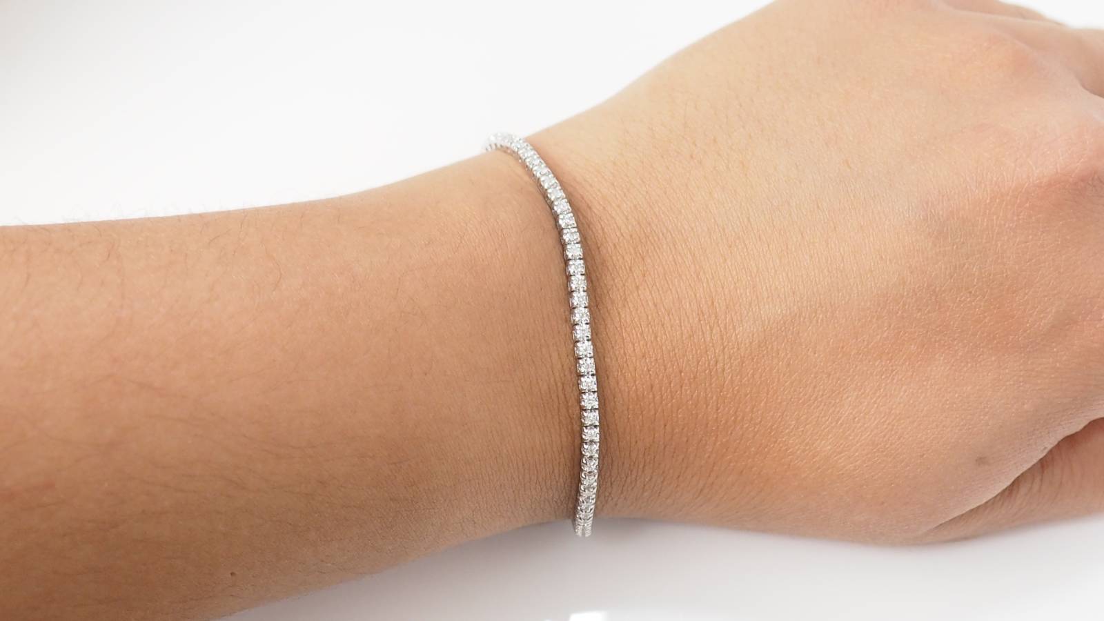 River bracelet in white gold and 1ct diamonds 