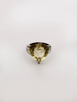 Bague Cocktail MAUBOUSSIN Mes Couleurs à Toi, en or blanc quartz lemon et diamants