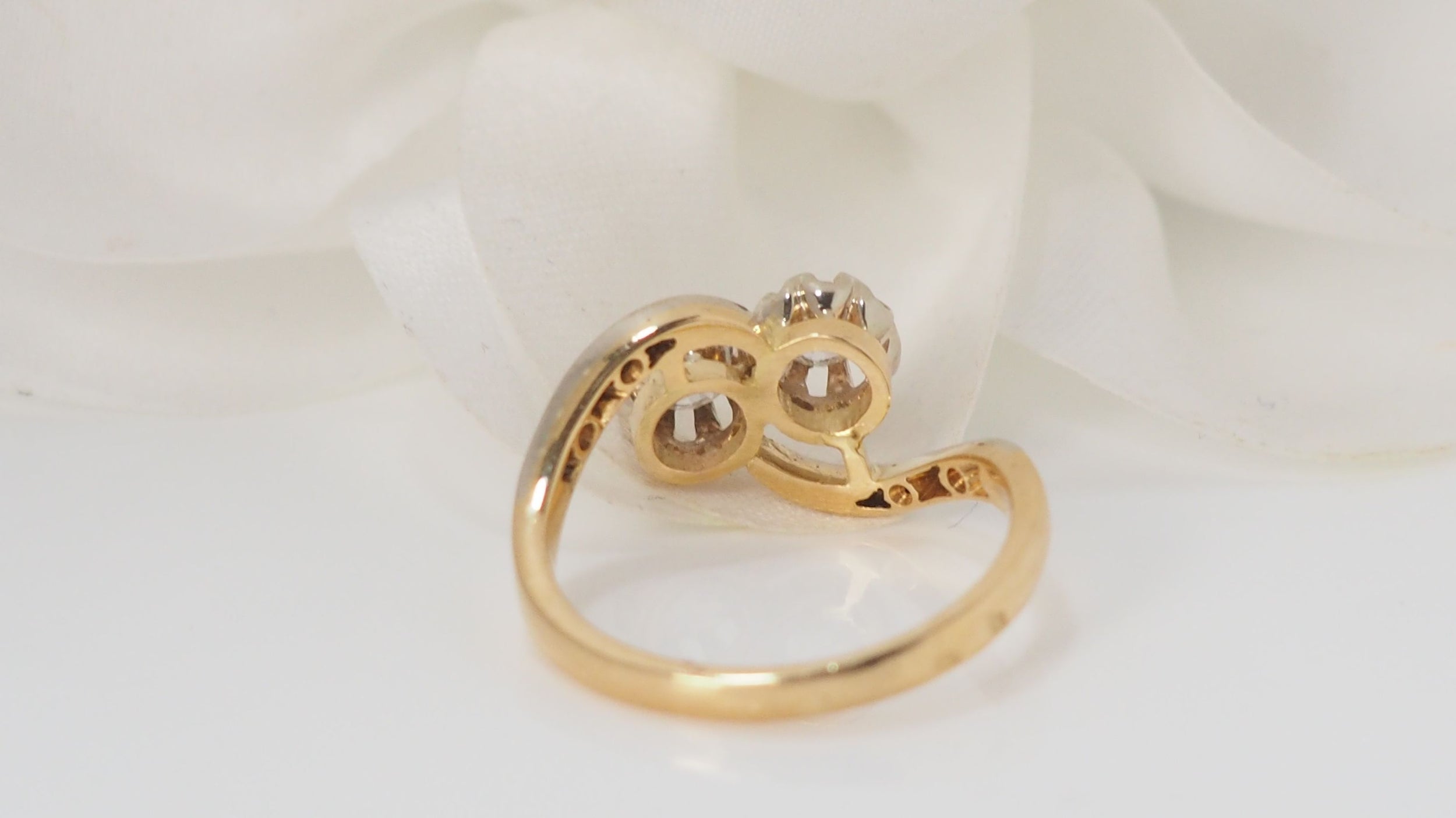 You and Me Ring in Yellow Gold and Diamonds