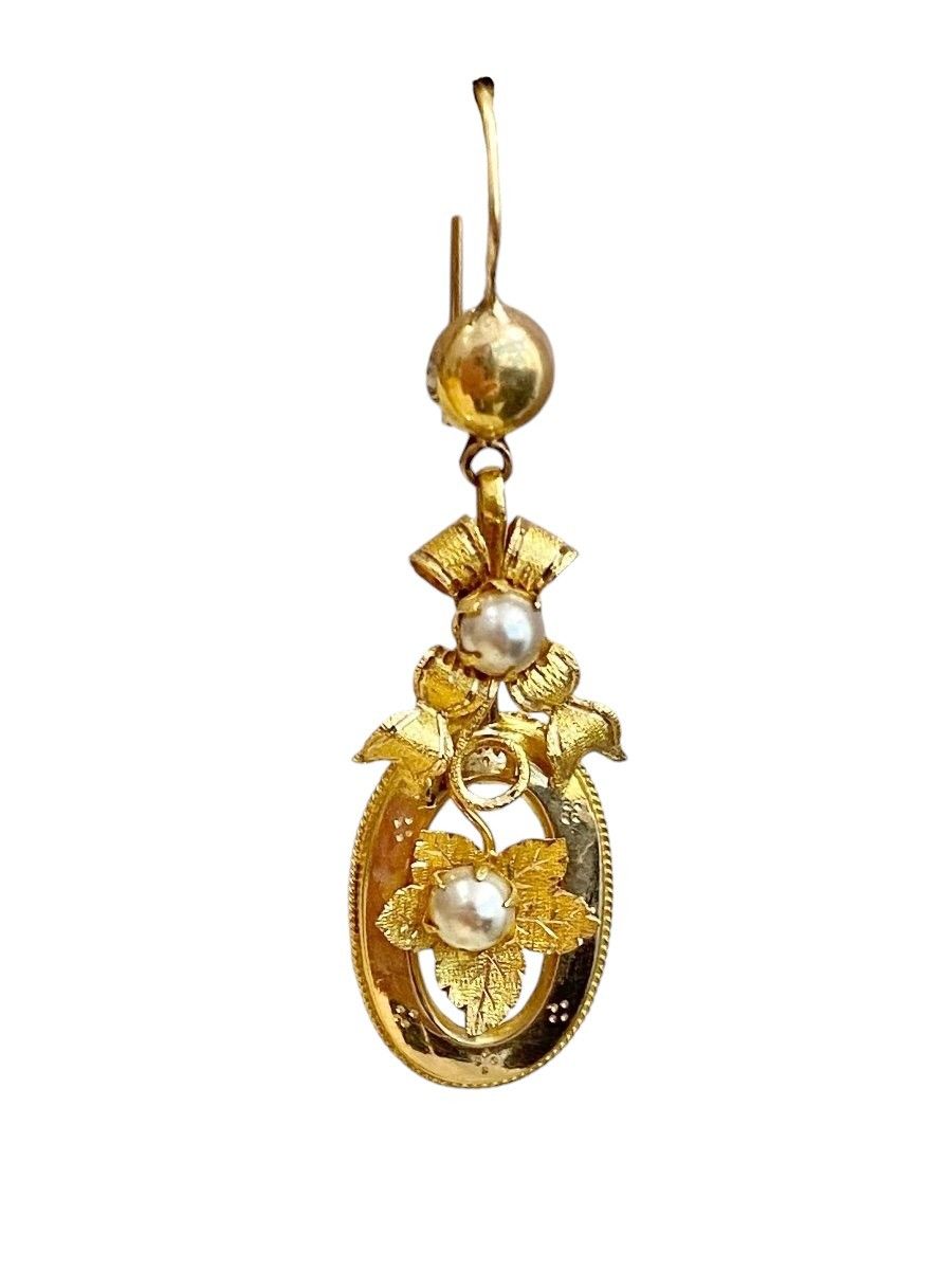 Boucles d'oreilles anciennes en or 18k