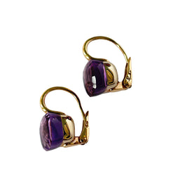 Pair of POMELLATO Nudo Classic earrings in rose gold and amethyst