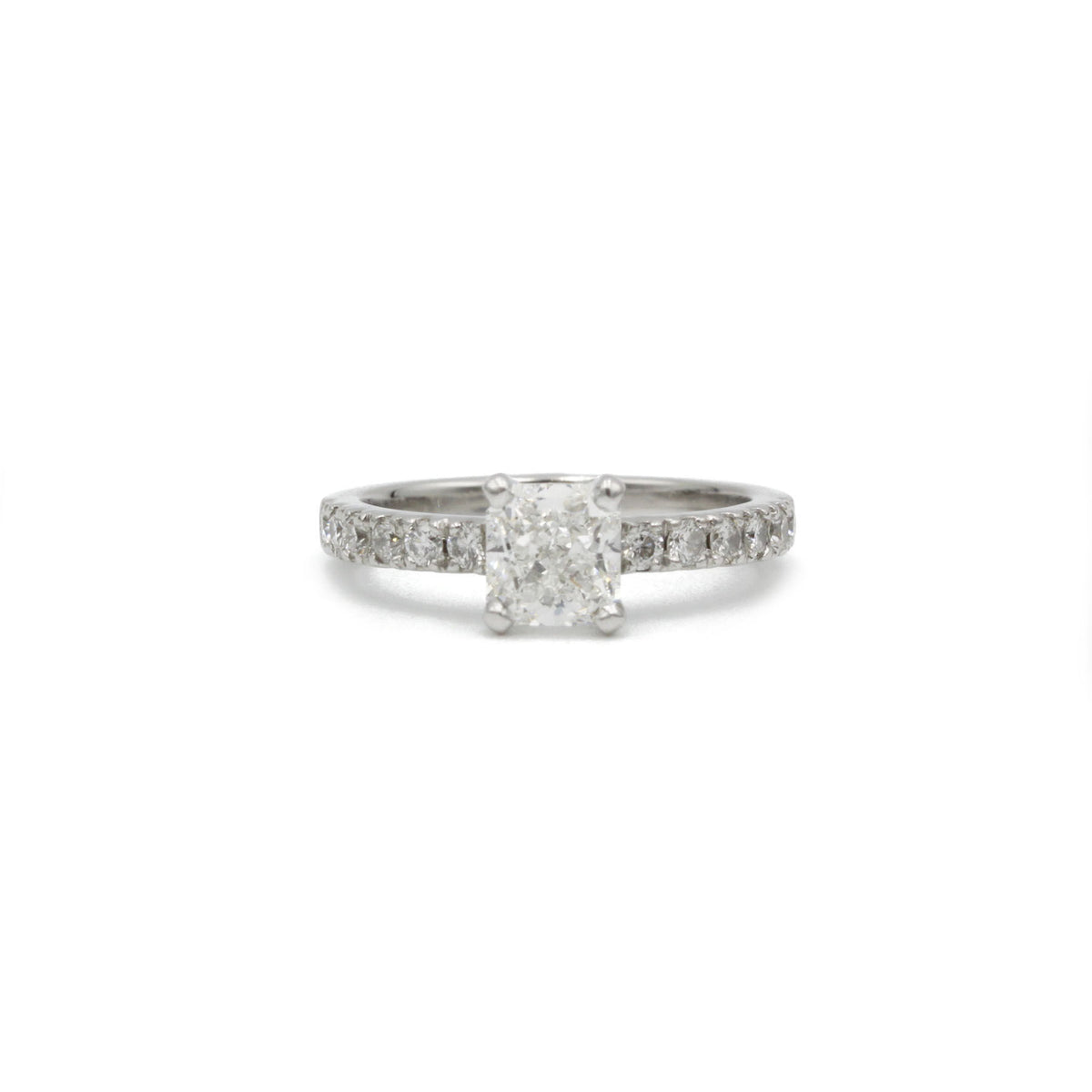 Solitaire accompagné - 1,02 carat G VS2