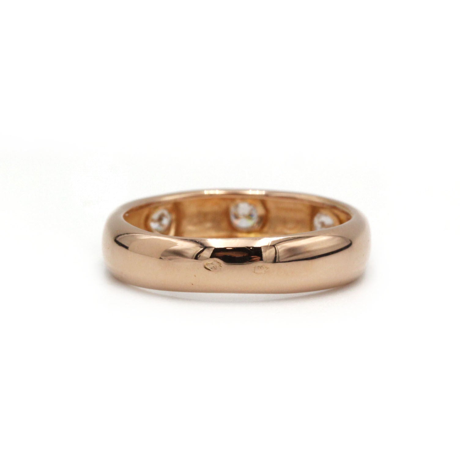 Ring Solitaire in rose gold and diamonds