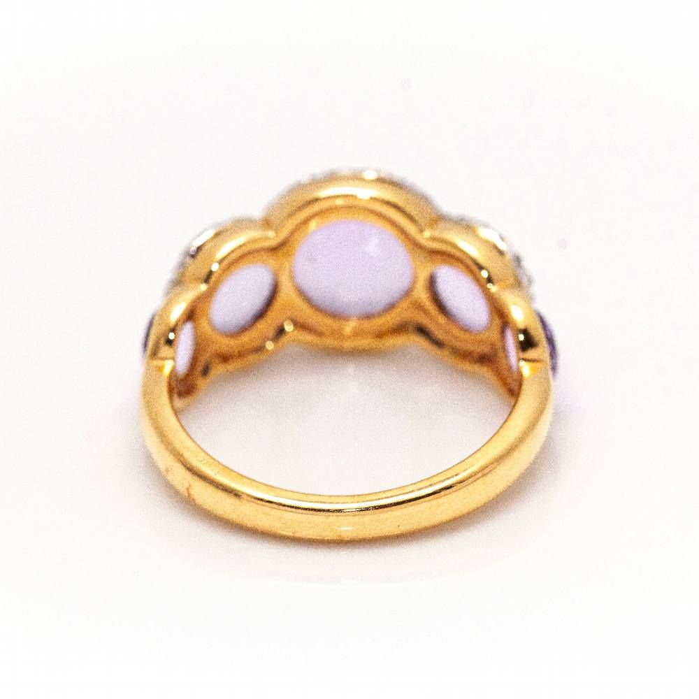 Rose gold ring with amethyst