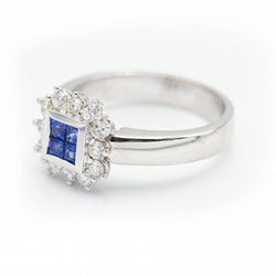 Bague MONACO avec diamants et saphirs d'occasion