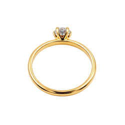 Bague Solitaire en or jaune et diamant