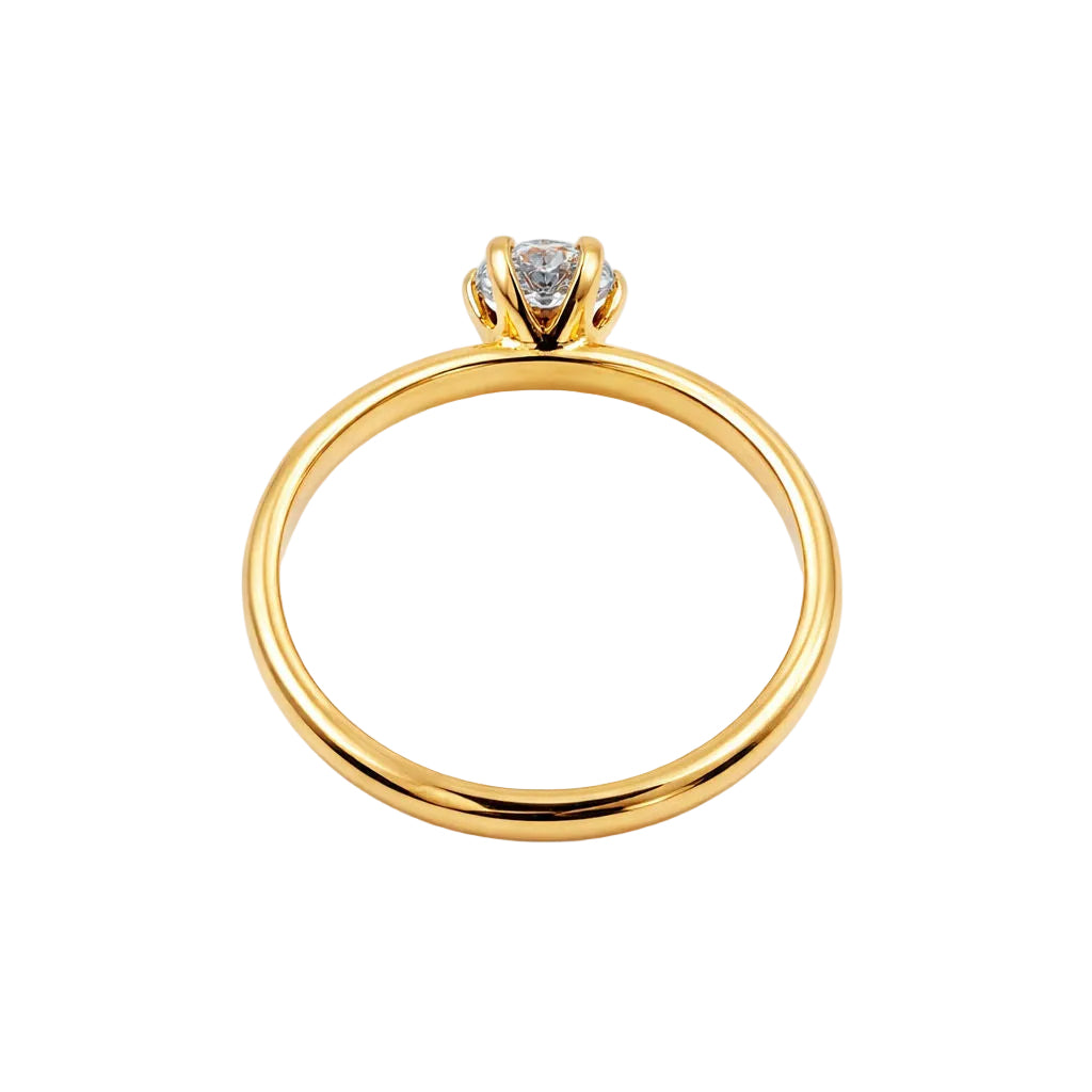 Bague Solitaire en or jaune et diamant