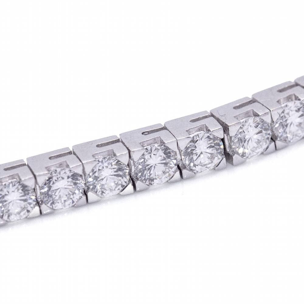 Bracelet Riviere en or blanc et diamants