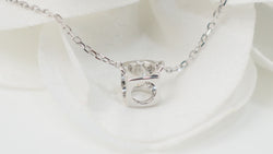 Dinh Van Le Cube diamond necklace in white gold and diamond 