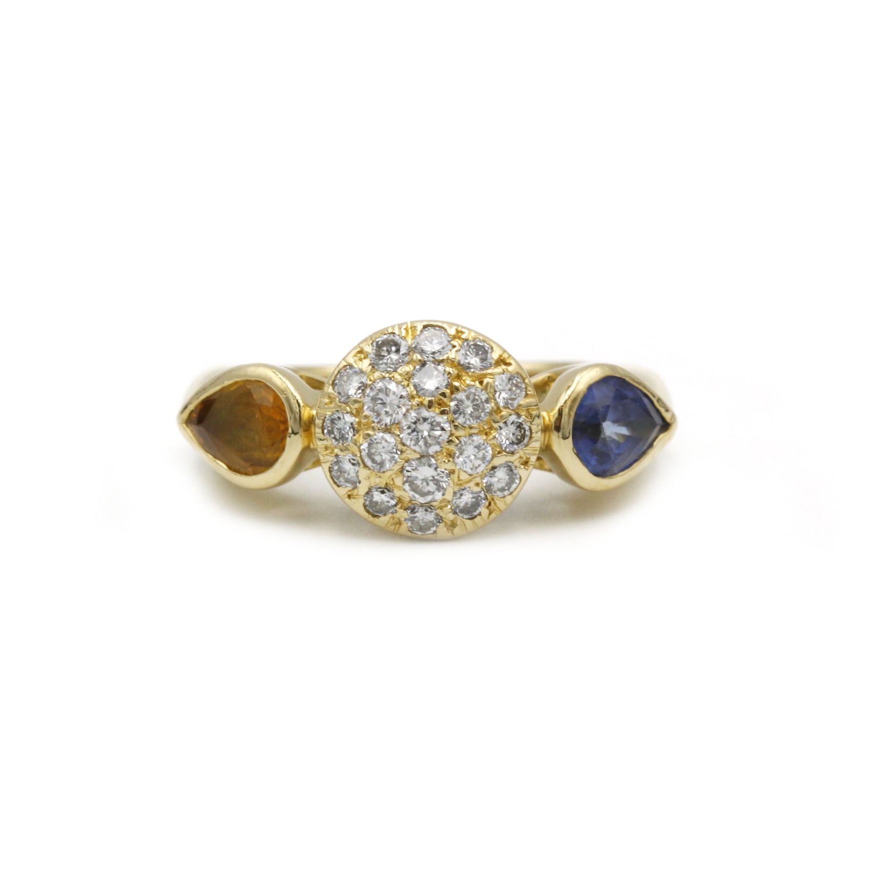 Bague - Or, Diamants & Saphirs