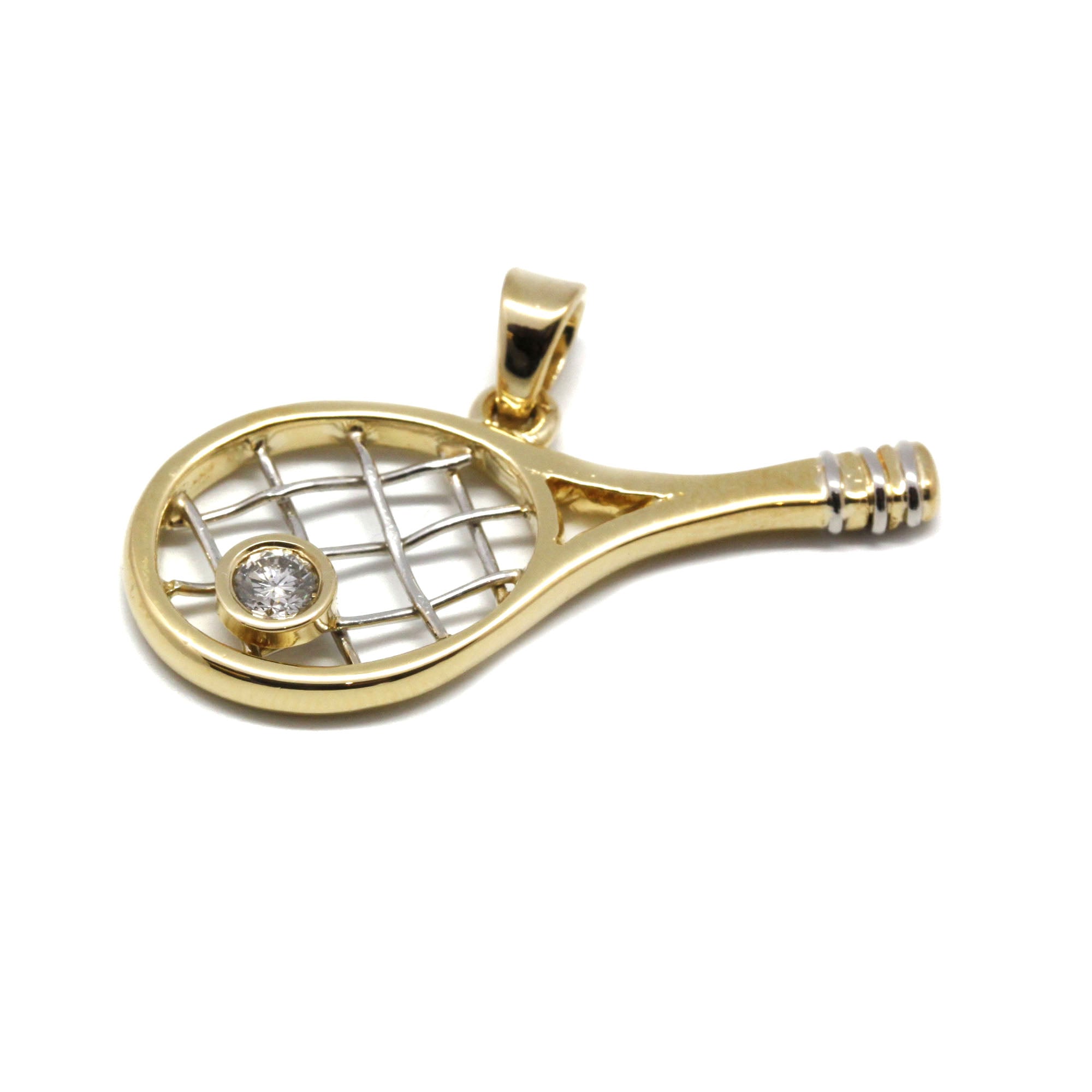 Pendentif raquette - Or Et Diamant