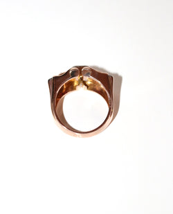 Bague Tank rubis diamants