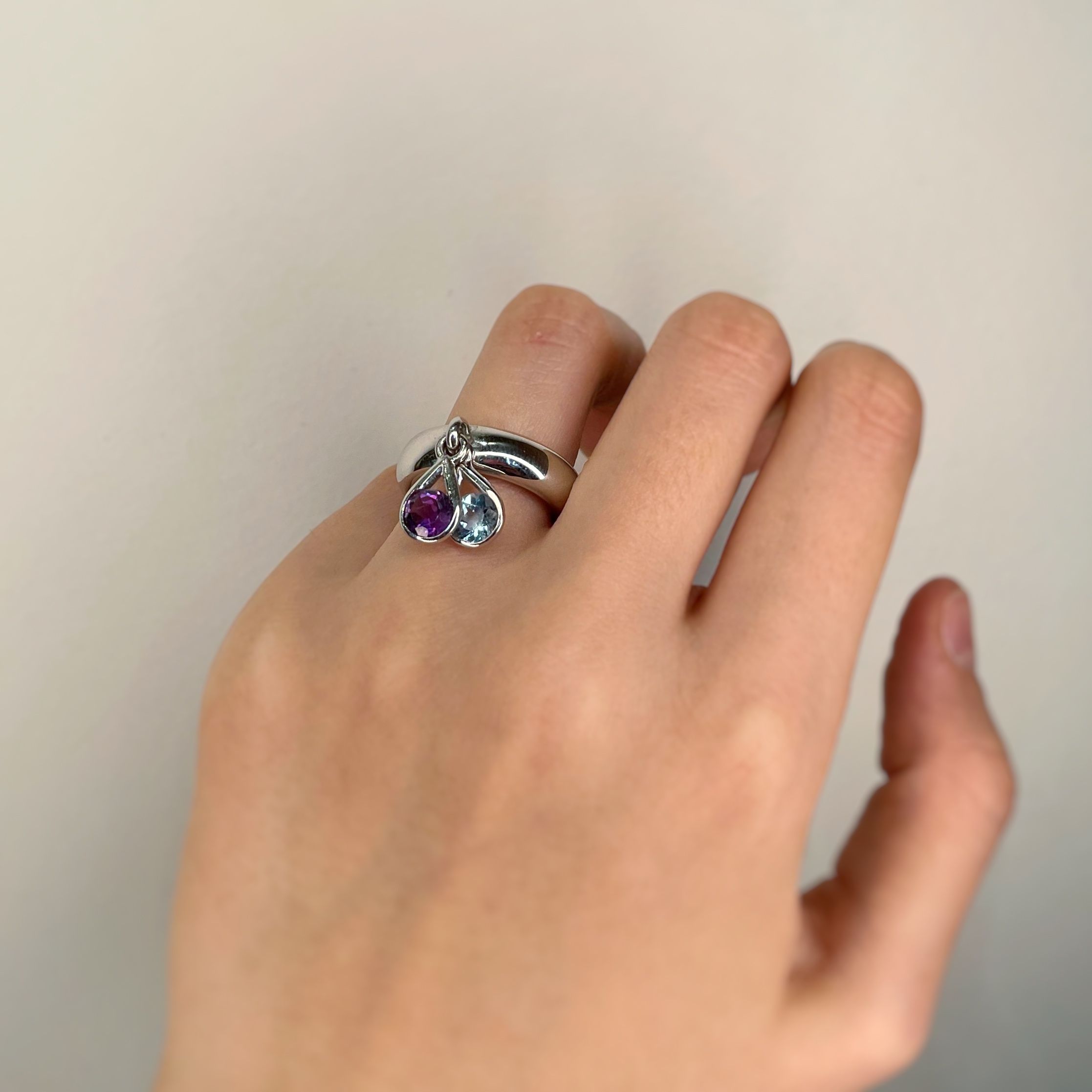 Ring - Gold, Amethyst and Topaz