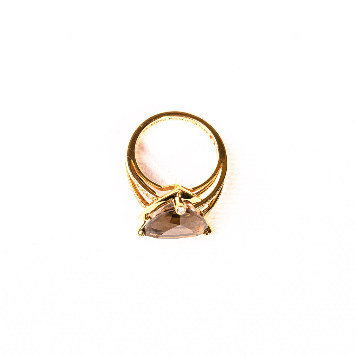 Ring MAUBOUSSIN "Mes Couleurs à Toi" in yellow gold and smoky quartz