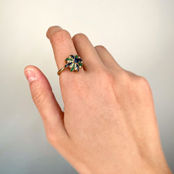Ring - Now, diamonds, Emeralds & Sapphires